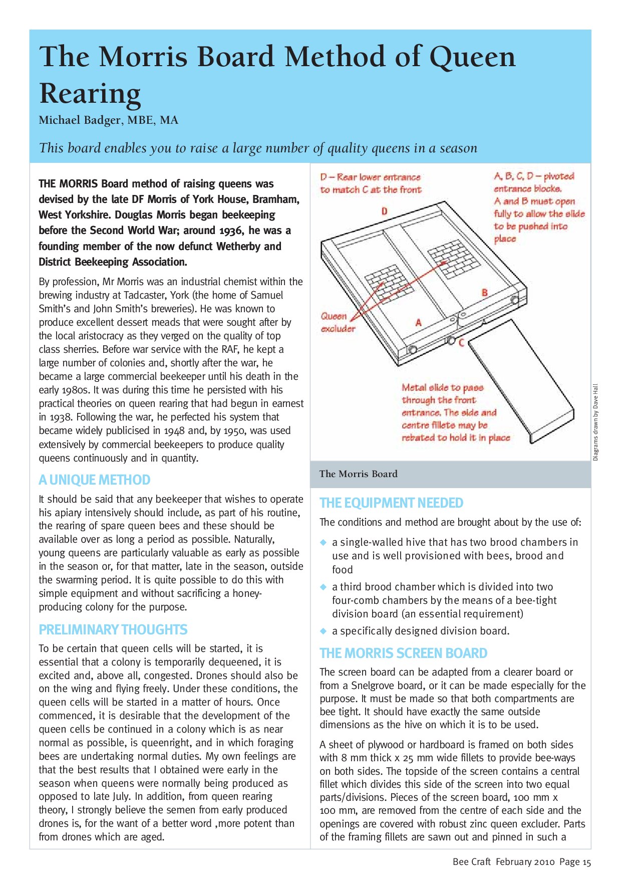The Morris Board Method of Queen Rearing